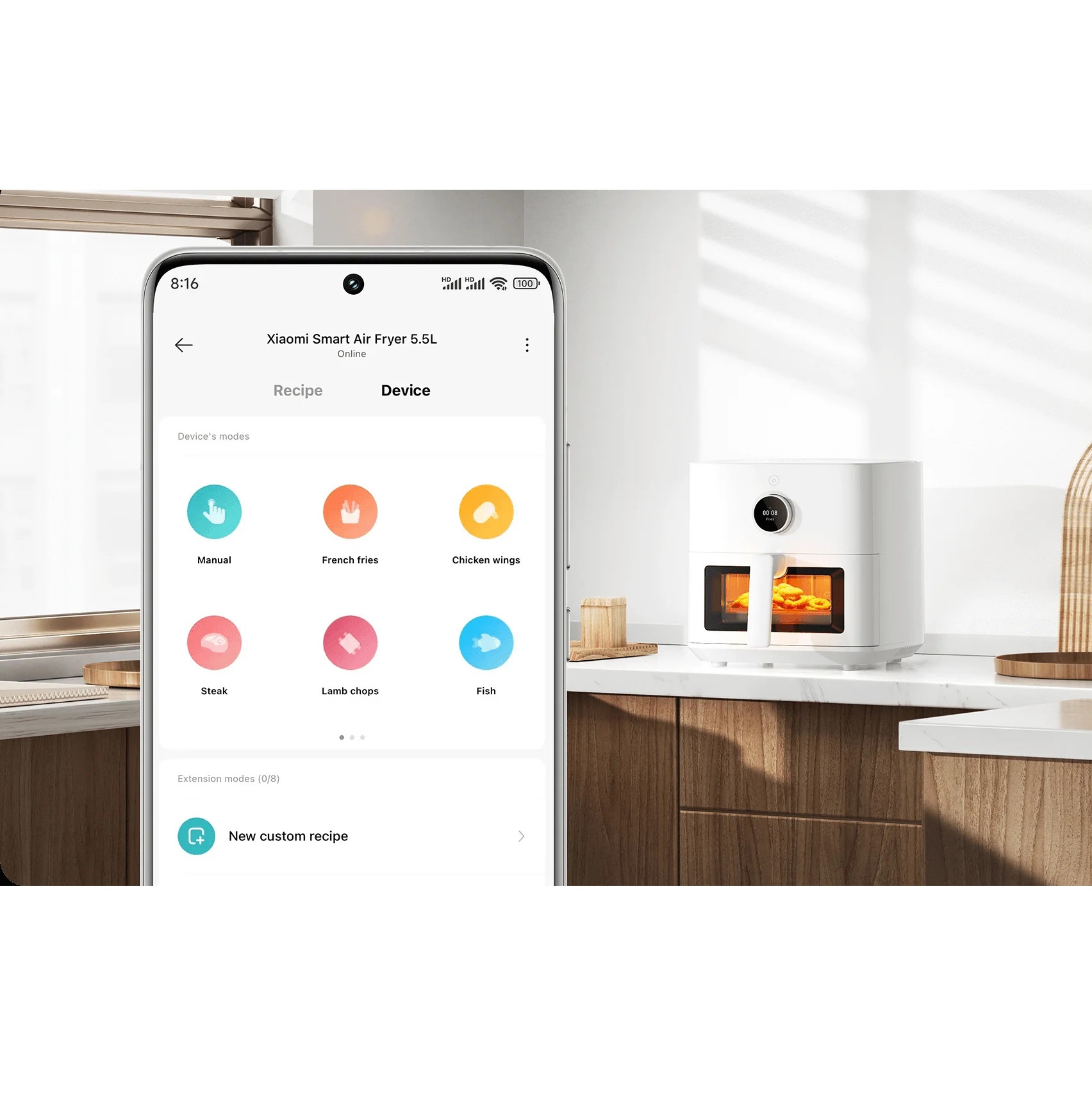سرخ کن بدون روغن (هواپز) 5.5 لیتری شیائومی مدل Mijia Smart Air Fryer 5.5L MAF07
